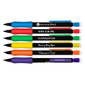 Black Barrel Mechanical Pencil w/ Bright Color Rubber Grip